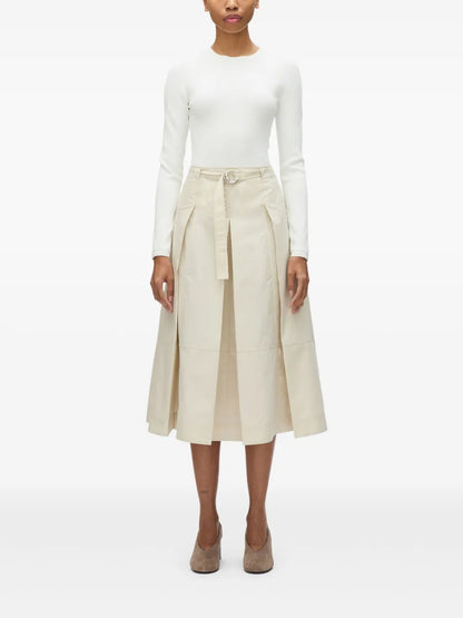 Pleated Midi Skirt
