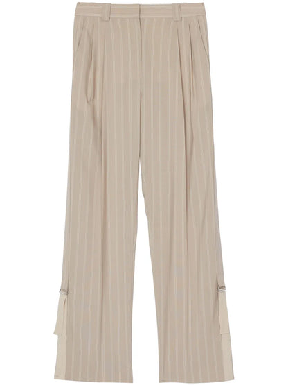 Pinstripe-Pattern Trousers
