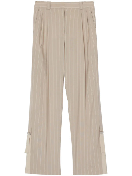 Pinstripe-Pattern Trousers