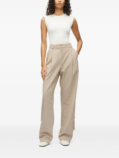Pinstripe-Pattern Trousers