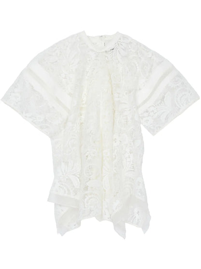 Lace Hankerchief Blouse