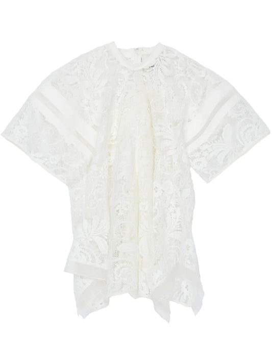 Lace Hankerchief Blouse