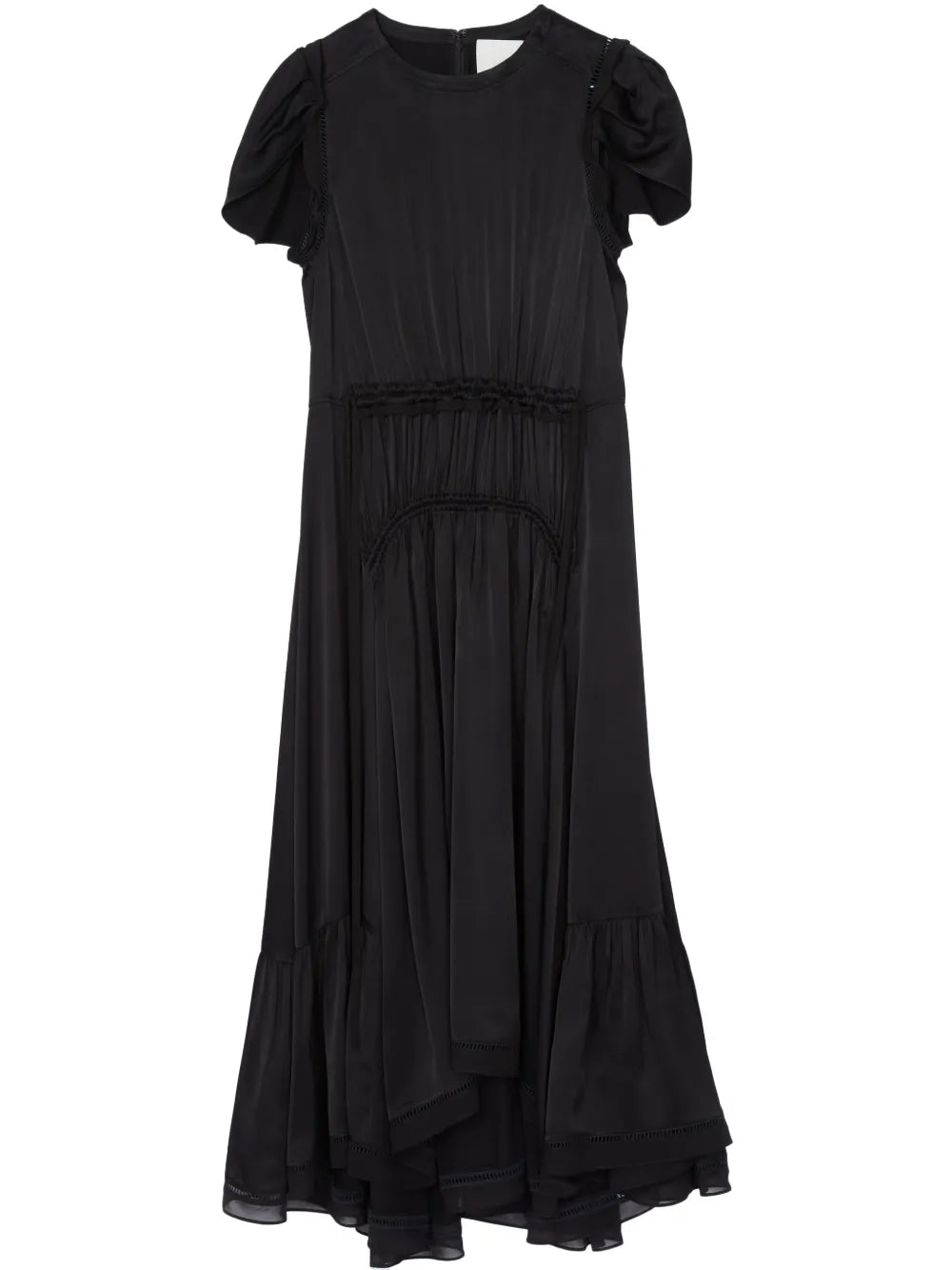 Tulip-Sleeved Midi Dress