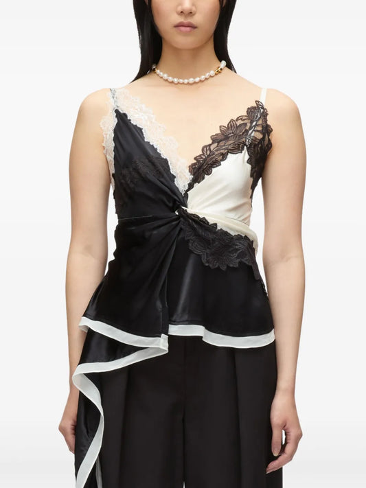 Asymmetric Satin Top