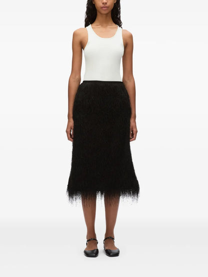Fringed Midi Skirt