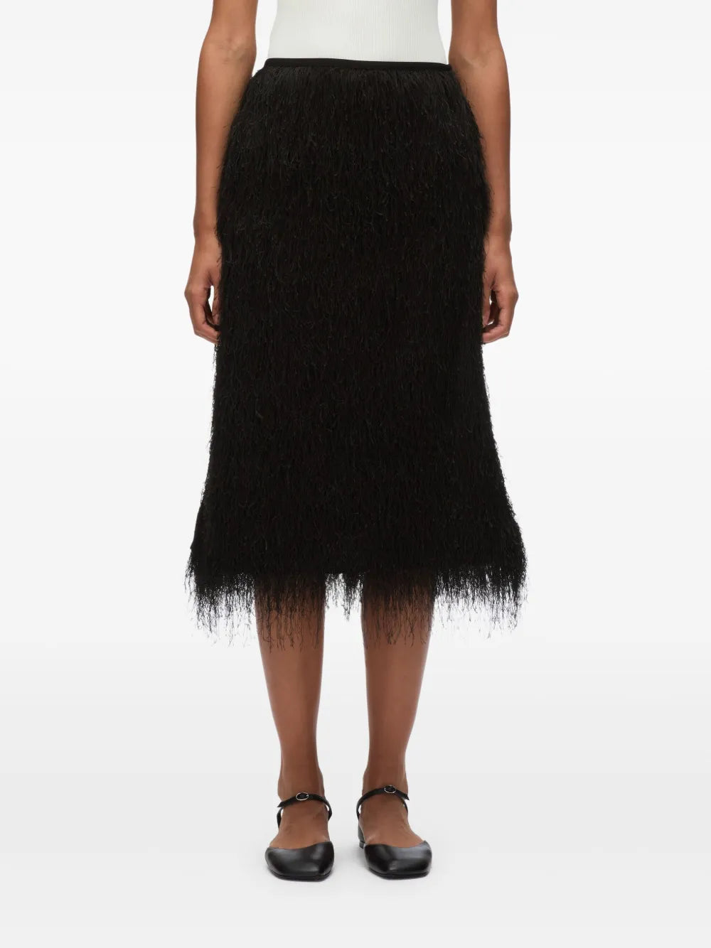 Fringed Midi Skirt