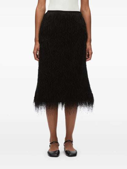 Fringed Midi Skirt
