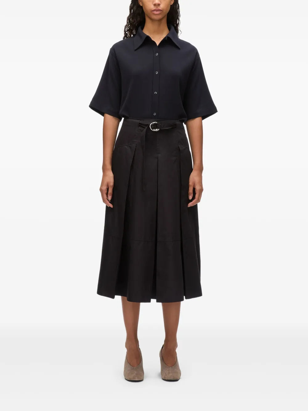 Belted Midi Skirt