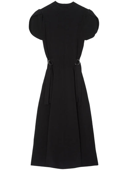 Ring-Embellished Midi Dress