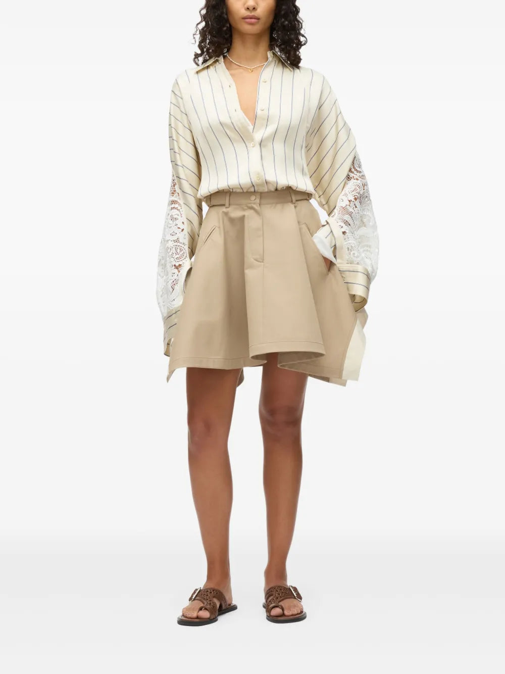 Flounced Mini Skirt