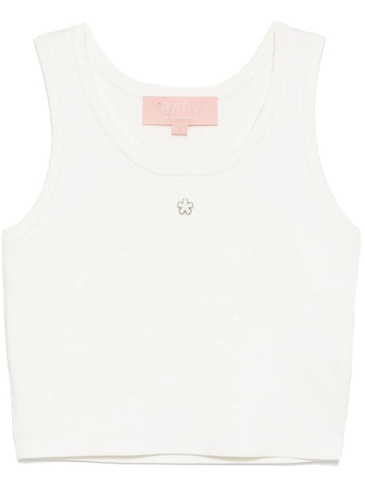 Flower-Charm Tank Top