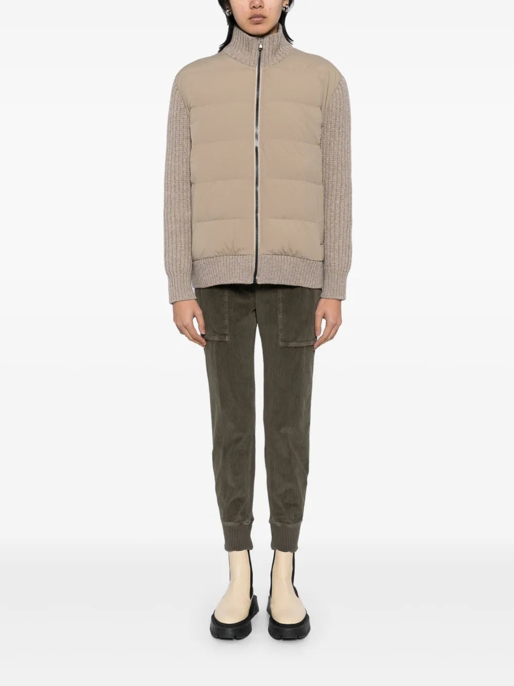 Corduroy Mixed Media Trousers