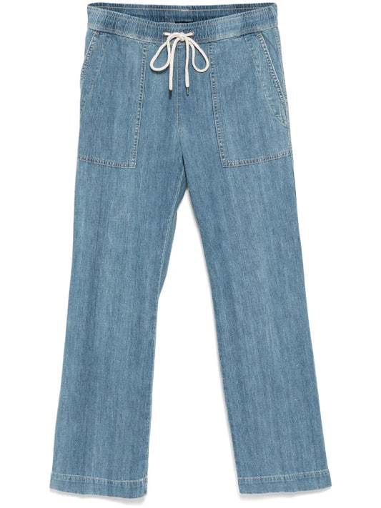 Wide Leg Pull On Denim