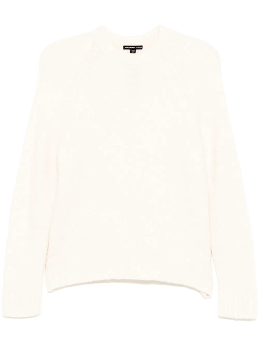 Cashmere Boucle Mock Neck Sweater