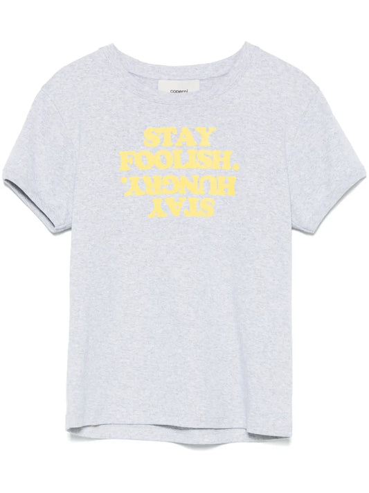 Stay Hungry-Print T-Shirt
