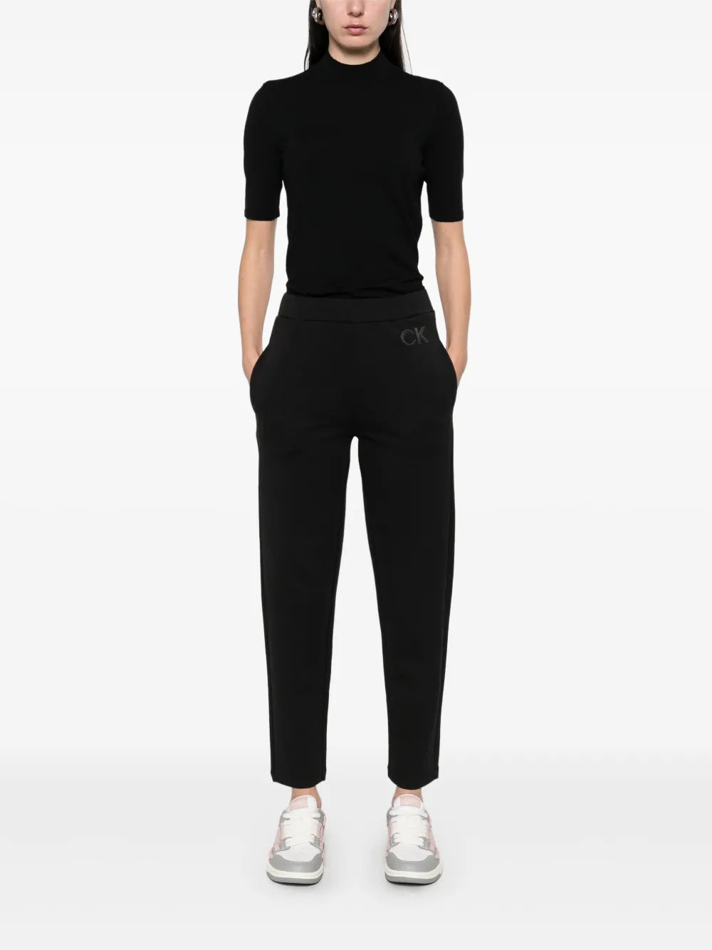 Mock-Neck Kniited T-Shirt