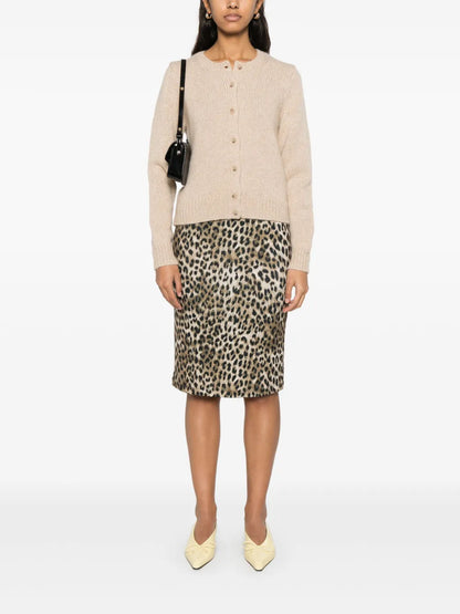 Leopard-Print Mini Skirt