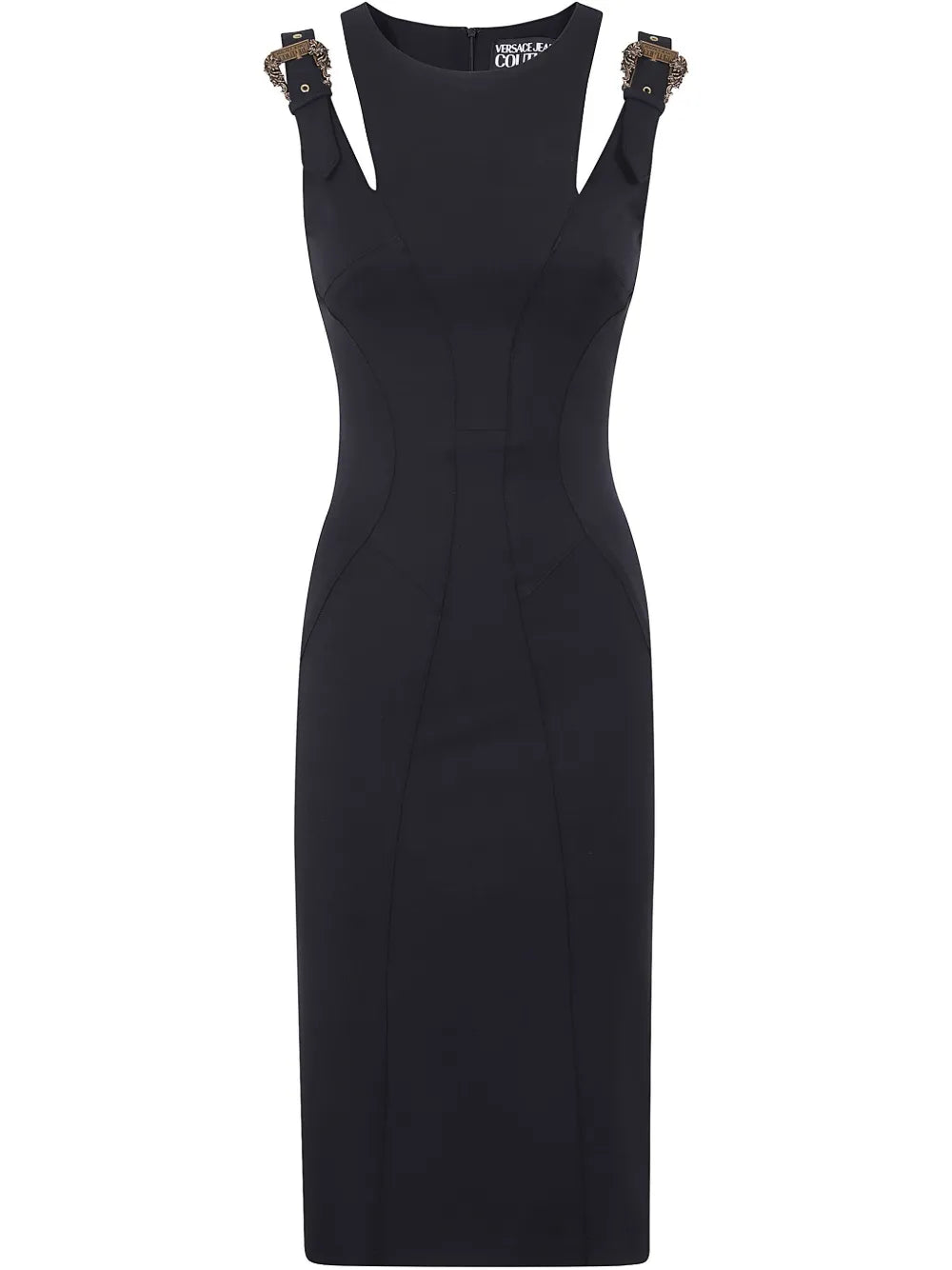 Logo-Buckle Midi Dress