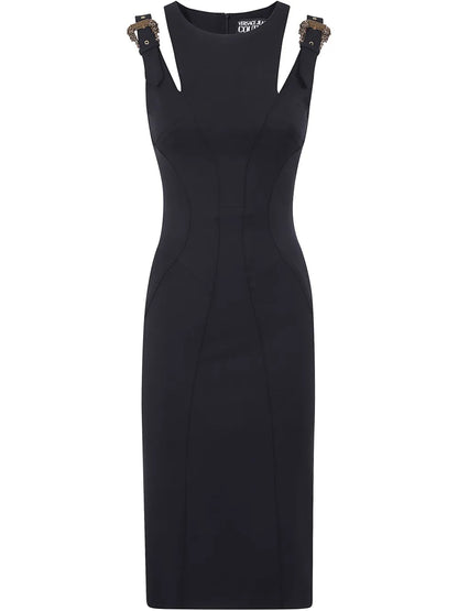 Logo-Buckle Midi Dress