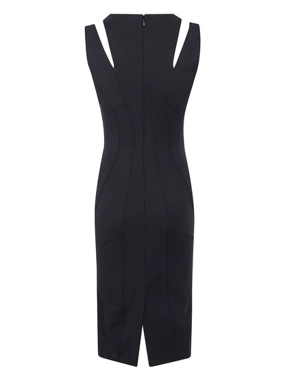 Logo-Buckle Midi Dress