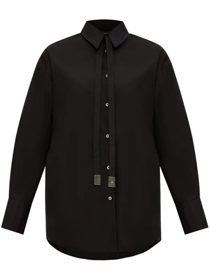 Tie-Embellished Shirt