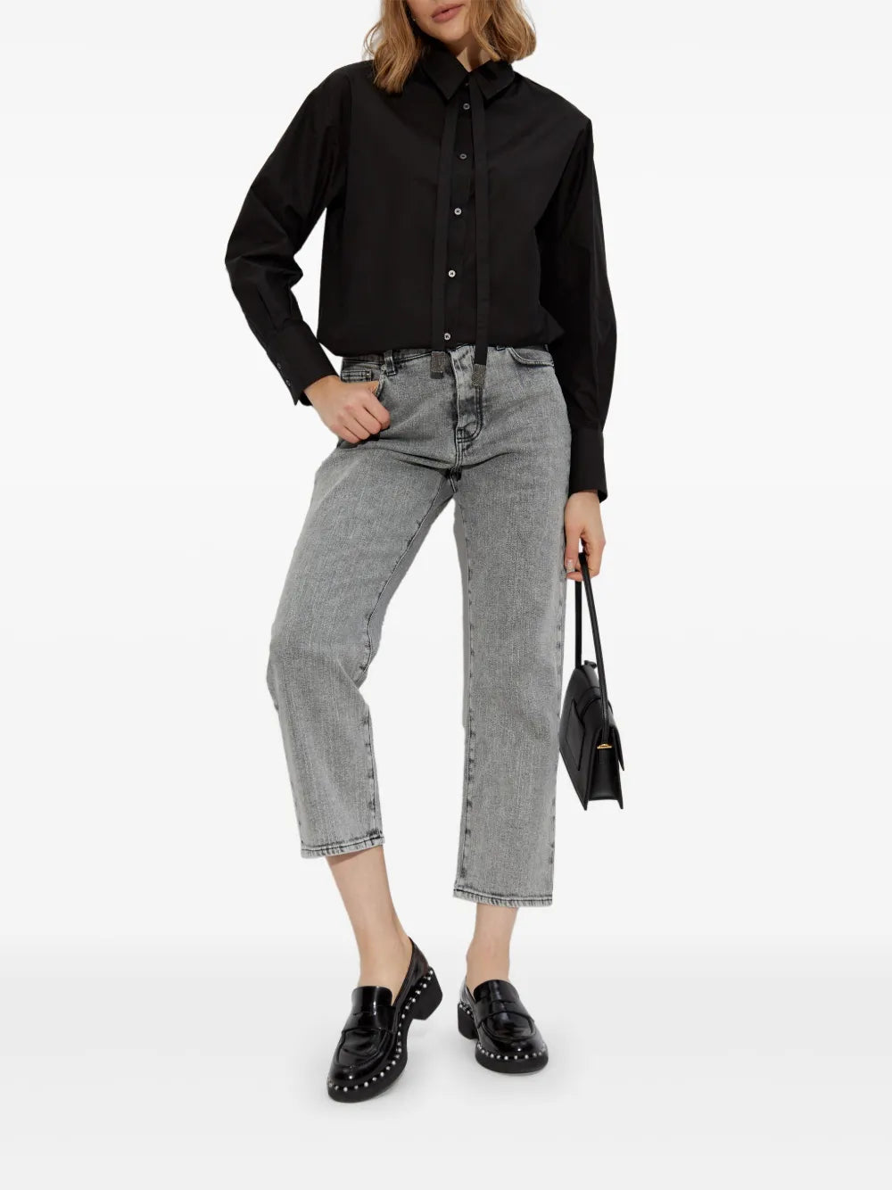 Tie-Embellished Shirt