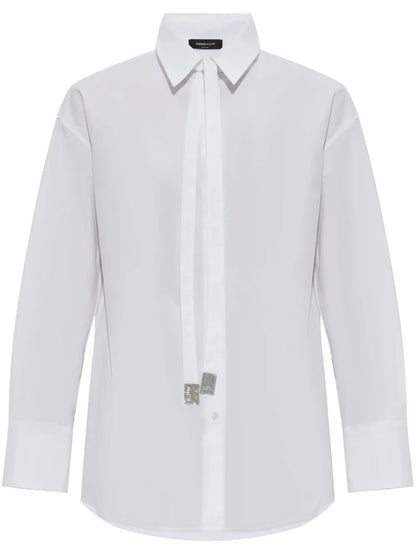 Tie-Embellished Shirt