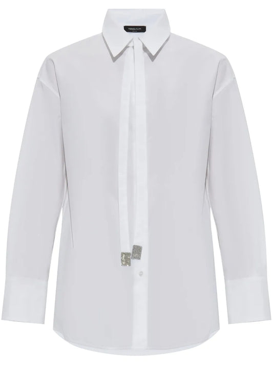 Tie-Embellished Shirt