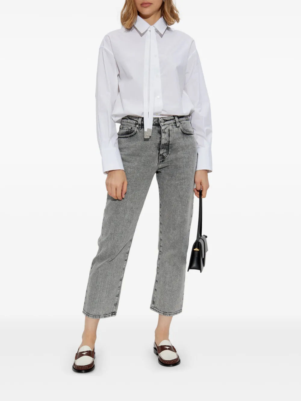 Tie-Embellished Shirt