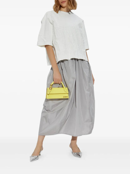 Pleat-Detailing Midi Skirt