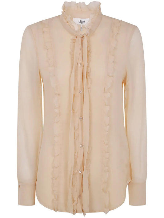 Ruffled Fitted Blouse