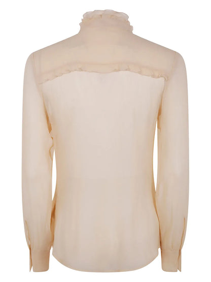 Ruffled Fitted Blouse
