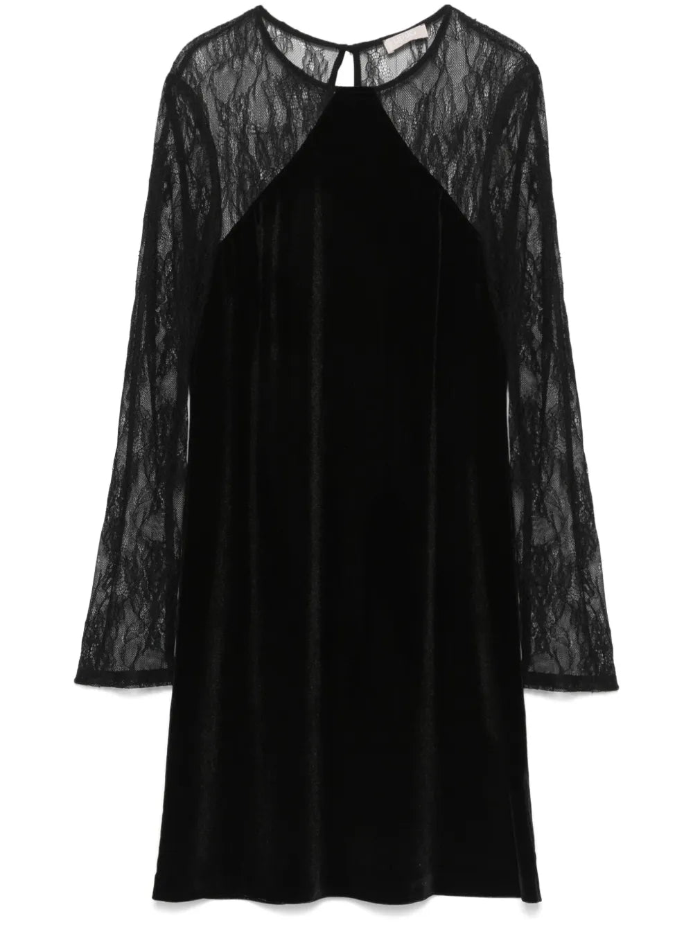 Lace-Panel Mini Dress