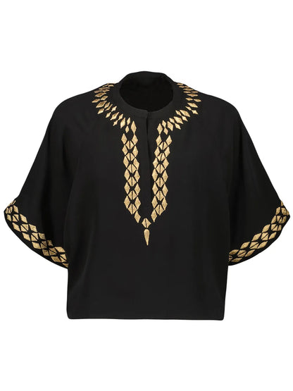 Embroidered Silk Blouse