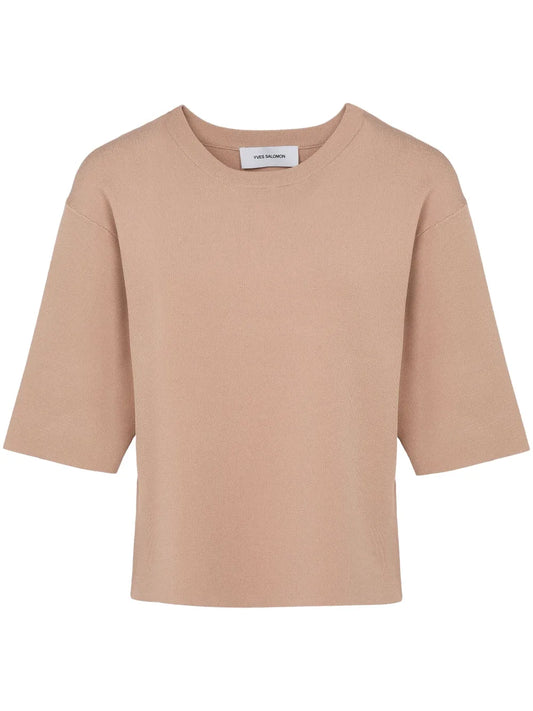 Knitted Cropped T-Shirt