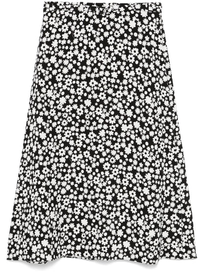Floral-Print Midi Skirt