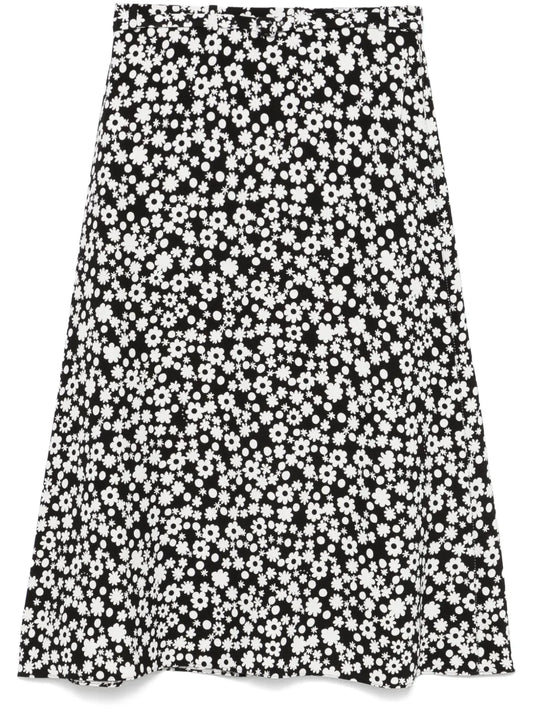 Floral-Print Midi Skirt