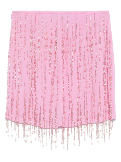 Beaded Georgette Mini Skirt