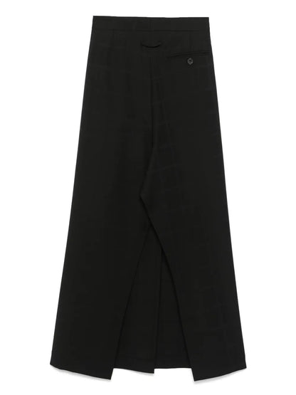Check-Pattern Maxi Skirt