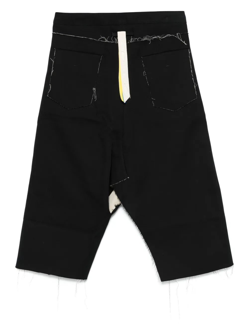 Frayed-Brim Midi Skirt