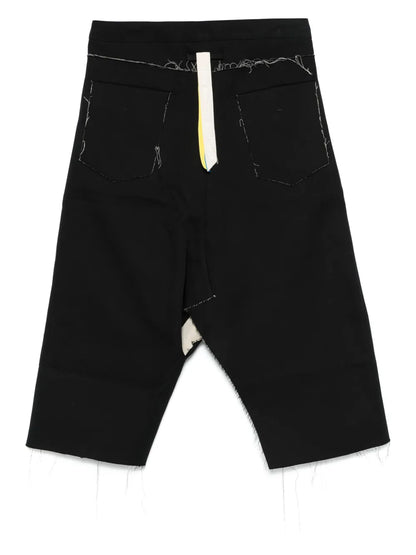 Frayed-Brim Midi Skirt