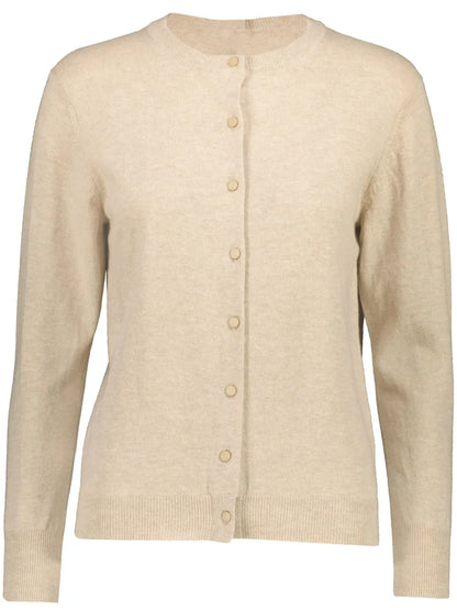 Fine-Ribbed Cardigan