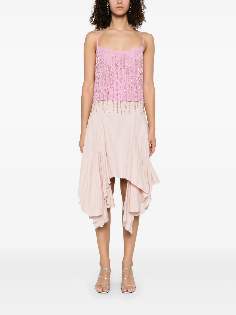 Bead-Embellished Georgette Top