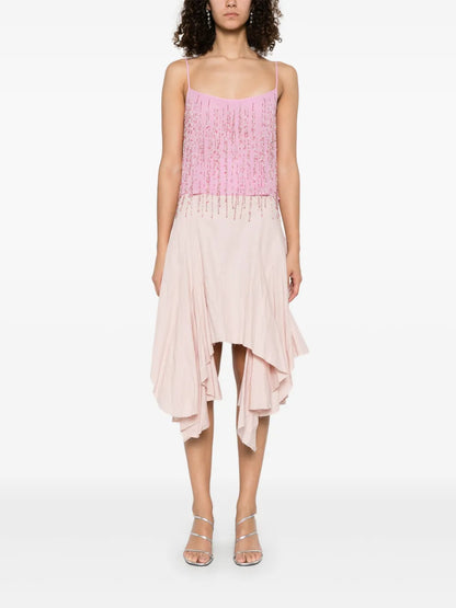 Bead-Embellished Georgette Top