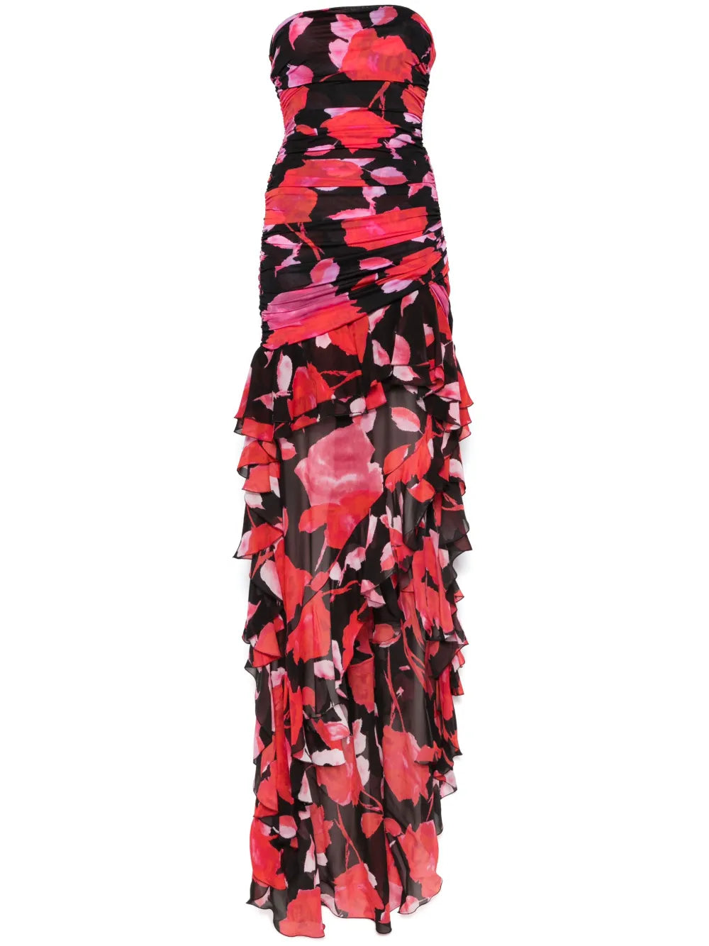 Floral-Print Ruffled Maxi Dress