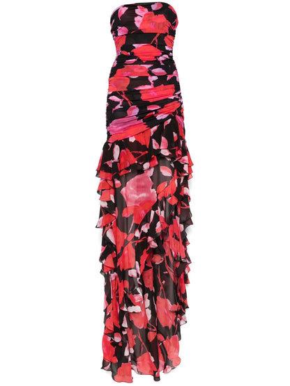 Floral-Print Ruffled Maxi Dress