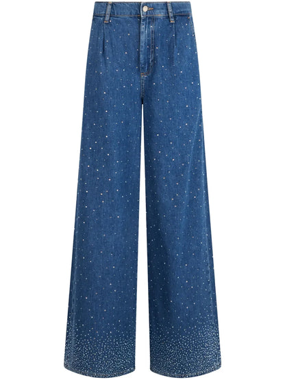 Flared Rhinestone Jeans