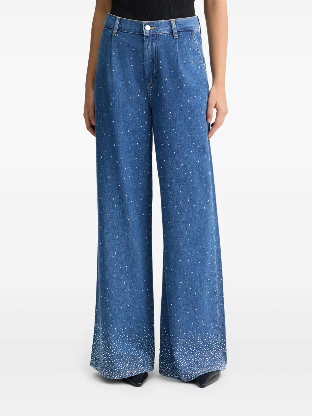 Flared Rhinestone Jeans