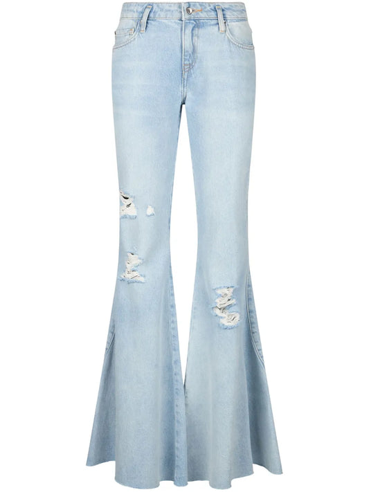 Low-Rise Flared Jeans