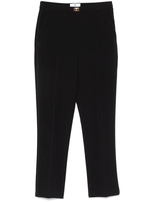 Logo-Plaque Crepe Trousers